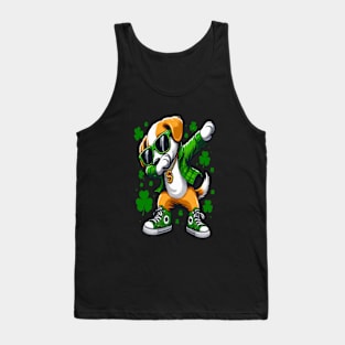 St. Patrick's Day funny Dog Dabbing Tank Top